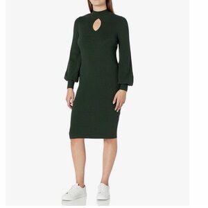 Vince Camuto Dark Green Long Sleeve Dress